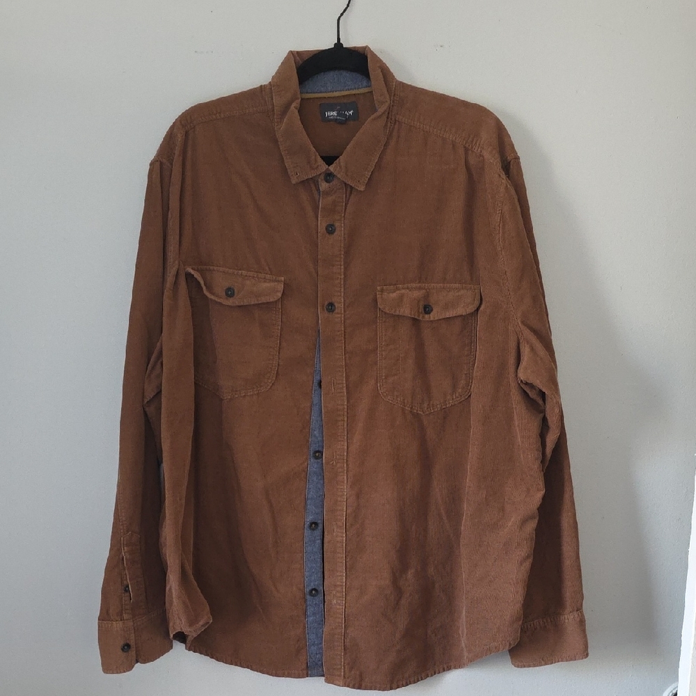 Jeremiah Brown Corduroy Long Sleeve Button Up Shirt 2XL